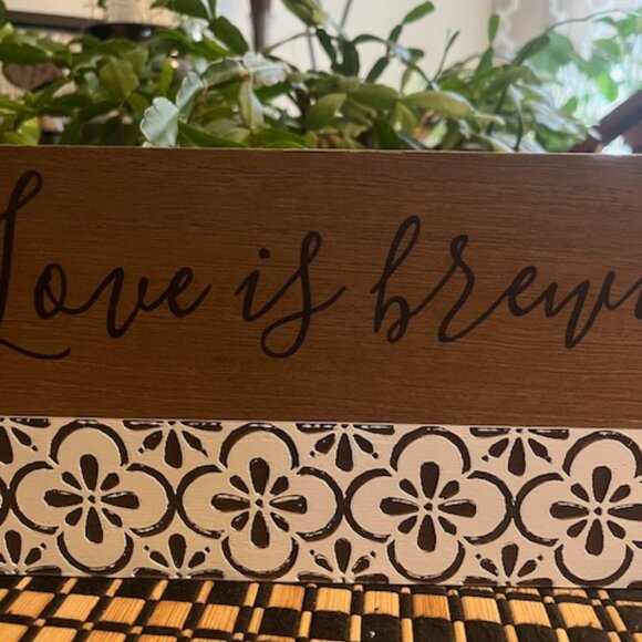 4/$12~Love Is Brewing Wall Hanging - Picture 4 of 9